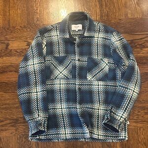 Wax London Pike Check Blue Over Shirt